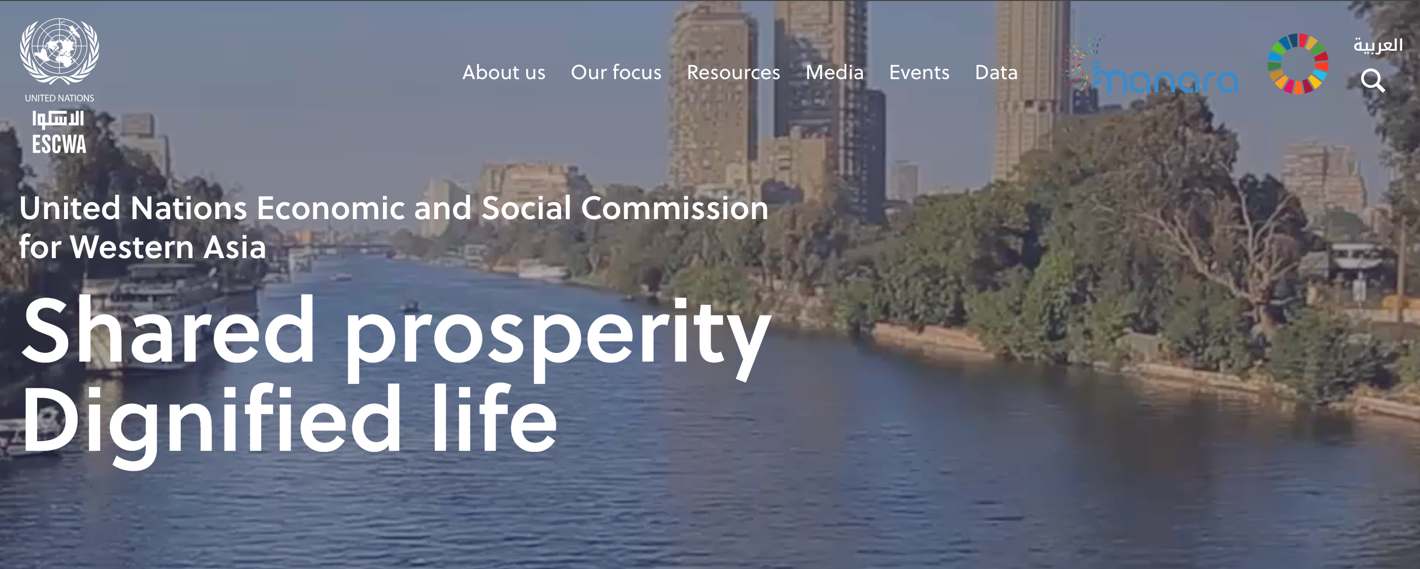 ESCWA 区域发展与政策示意图